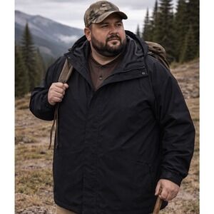 Cabelas Gore-Tex Double Zipper Mens Hooded Nylon Jacket 3XL